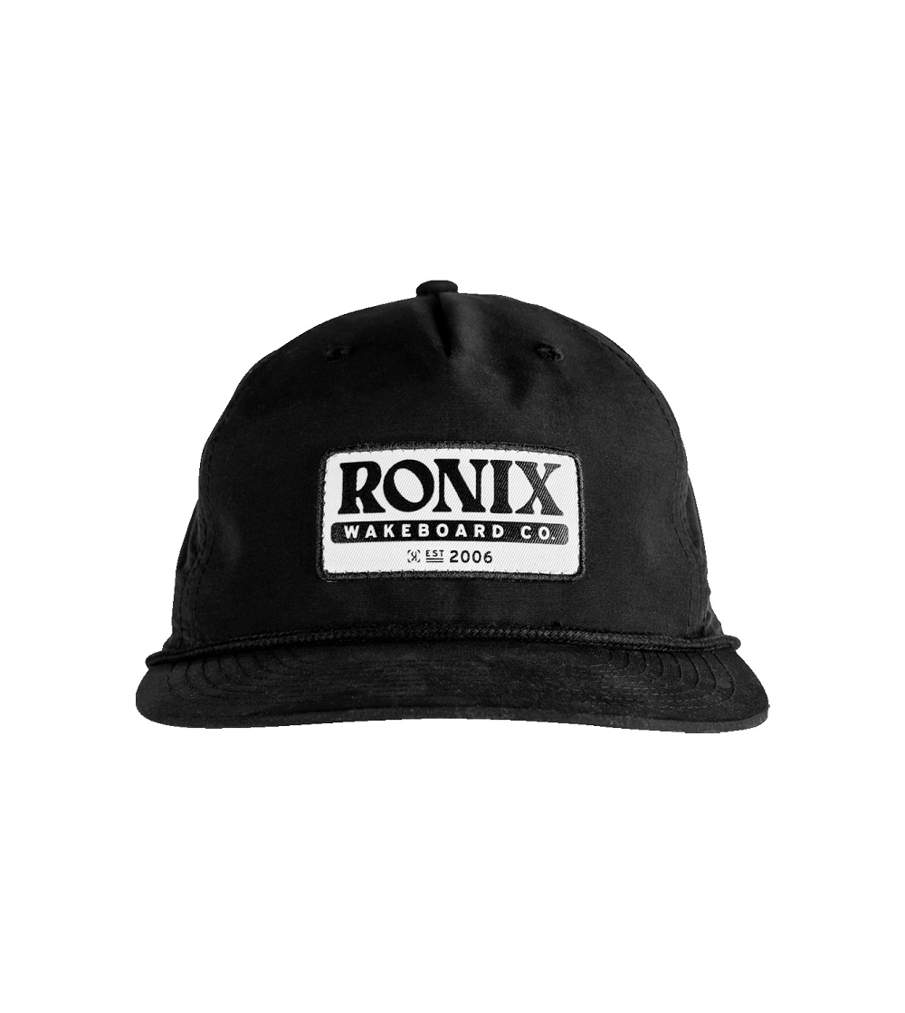 Ronix Forester - 5 Panel Hat - Black - Adjustable Snap Back