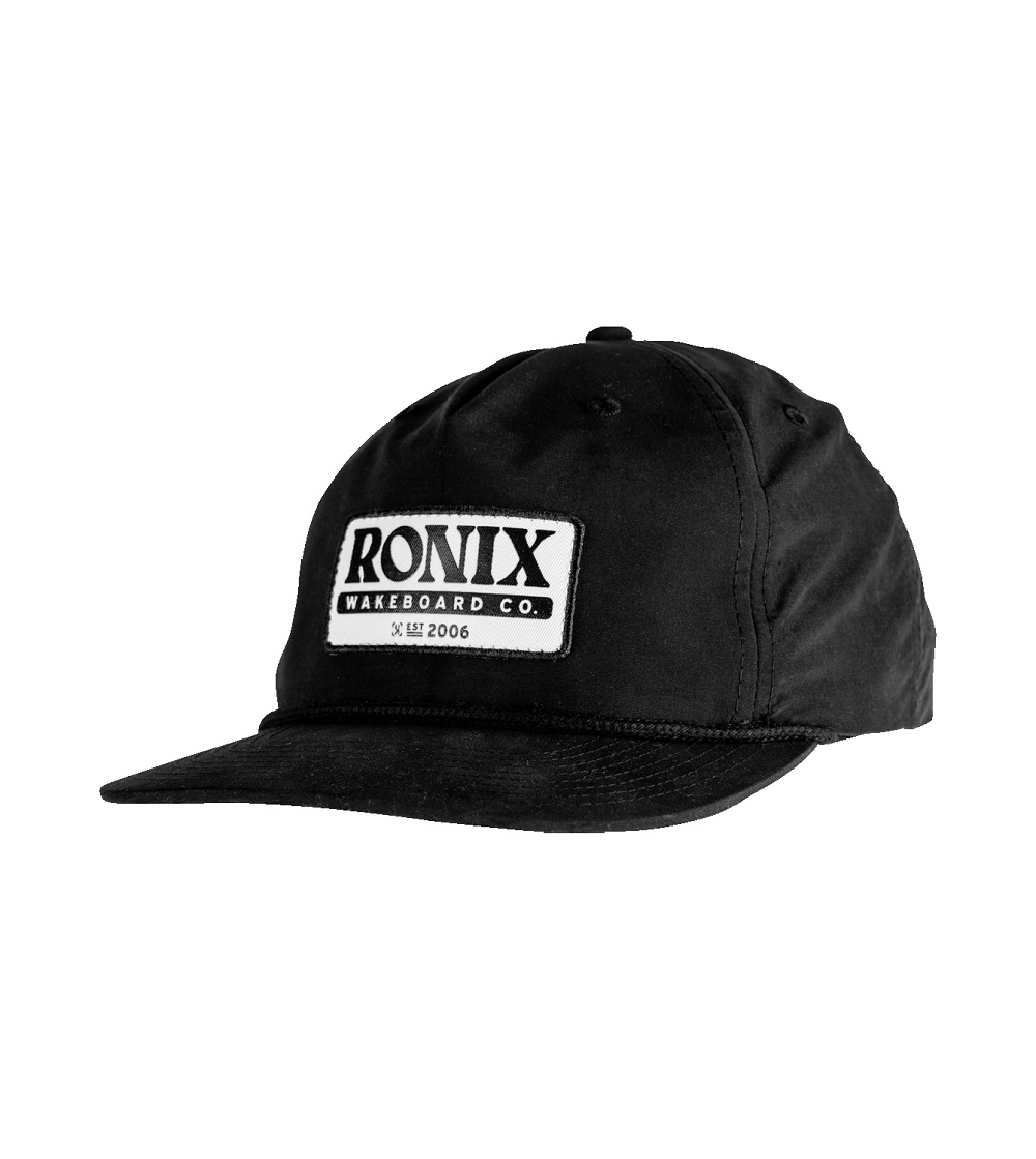 Ronix Forester - 5 Panel Hat - Black - Adjustable Snap Back