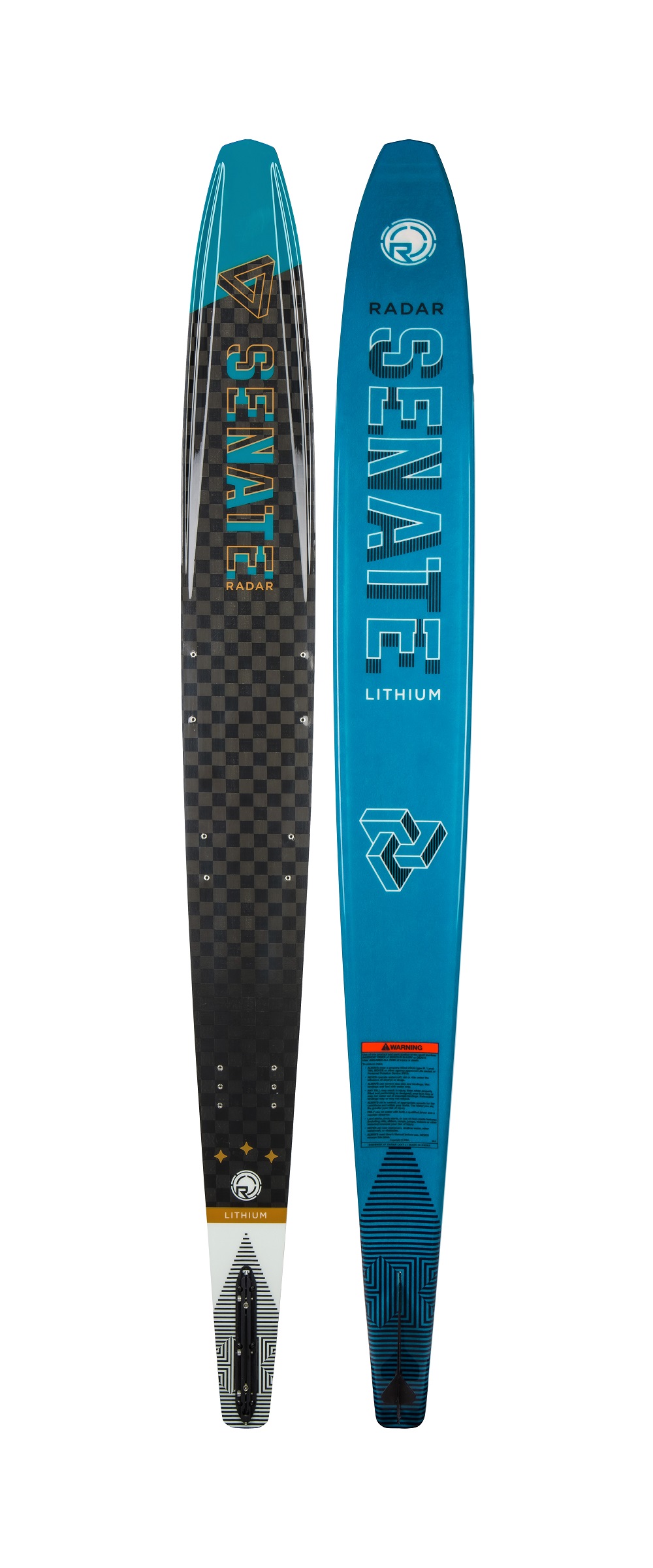 Radar Water ski - Men's Lithium Senate - Carbon / Reef Blue