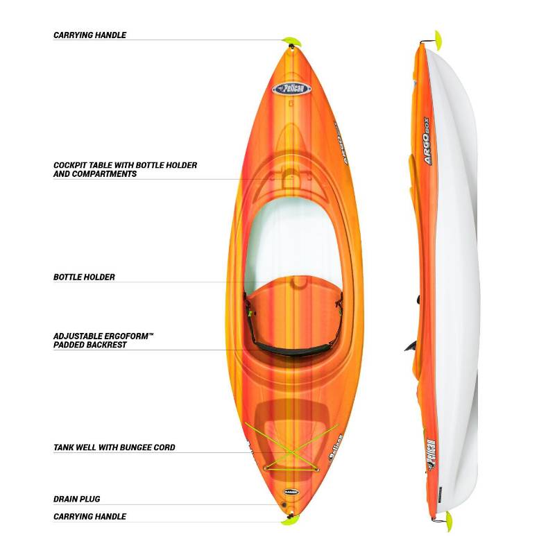 Pelican Argo 80X Kayak Fade (Red / Yellow/ White)